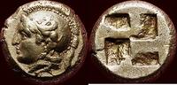 EL 1/6 Stater IONIA, PHOKAEA (PHOKAIA) - or hekte, 478-387 BC -
