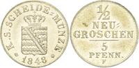 Sachsen-Kurlinie ab 1547 (Albertiner) 1/2 Neugroschen Friedrich August II. 1836-1854 -