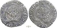 France petit blanc a la couronne Charles VII (1422-1461), Toulouse, rare, -