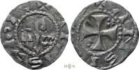 France Feodal denier Picardi, Abbaye de Corbie, rare, -