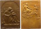 Kunstmedaillen Bronzeplakette 1900 Bottee, Louis Alexandre Mattiert. Vor... 1,464.26 元 含税 ＋  125.51 元 运费