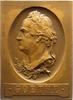 Personenmedaillen Einseitige Bronzeplakette Goethe, Johann Wolfgang von *1749 Frankfurt, +1832. -