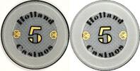Netherlands medal Holland Casino 5 gulden token -