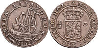 The Netherlands East Indies 1/2 scheepjesgulden Nederlands Indië 1802 ZFr+ -