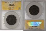 USA Large Cent Coronet Head 1c Coin ANACS AU-50 Details Corroded -