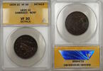 USA Large Cent Coronet Head 1c Coin ANACS VF-30 Details Damaged-Bent PRX -