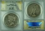 USA $1 Coin Peace Silver Dollar ANACS AU-58 Details Cleaned (30) -