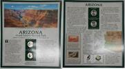 USA Quarter Arizona Grand Canyon National Park P&D w/2 Stamps on Display Card -