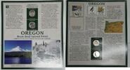 USA Quarter Oregon Mount Hood National Forest P&D w/2 Stamps on Display Card -