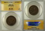USA Large Cent Braided Hair 1c Coin ANACS VF-35 Details Corroded -