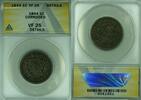 USA Large Cent Braided Hair ANACS VF-25 Details Corroded (42) -