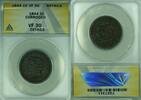 USA Large Cent Braided Hair ANACS VF-30 Details Corroded (42) -