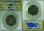 USA Large Cent Braided Hair ANACS VF-20 Details Corroded (42) -