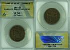 USA Large Cent Braided Hair ANACS VF-30 Details Damaged-Scratched-Bent (42) -