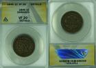 USA Large Cent Braided Hair Tall Date ANACS VF-20 Details Damaged (42) -