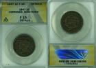 USA Large Cent Braided Hair ANACS F-15 Details Corroded-Scratched (42) -