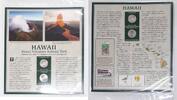 USA Quarter Hawaii Volcanoes National Park P&D w/2 Stamps on Display Card -