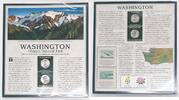 USA Quarter Washington Olympic National Park P&D w/2 Stamps Display Card -