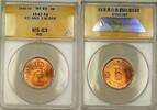 Weltmünzen Iceland 5A Five Aurar Copper Coin ANACS MS-63 Red-Brown -