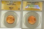 Weltmünzen Iceland 5A Five Aurar Copper Coin ANACS MS-64 Red (A) -