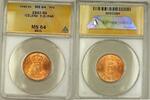 Weltmünzen Iceland 5A Five Aurar Copper Coin ANACS MS-64 Red (B) -