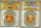 Weltmünzen Iceland 5A Five Aurar Copper Coin ANACS MS-64 Red (D) -