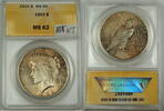 USA Peace Dollar Silver $1 ANACS MS-62 Nicely Toned (Better Coin) -