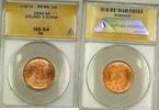 Weltmünzen Iceland 5A Five Aurar Copper ANACS MS-64 RB Red-Brown (Better Coin) (D) -