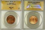 Weltmünzen Iceland 5A Five Aurar Copper Coin ANACS MS-64 Red-Brown (E) -