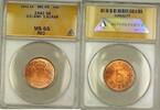 Weltmünzen Iceland 5A Five Aurar Copper Coin ANACS MS-65 Red GEM BU (A) -