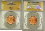 Weltmünzen Iceland 5A Five Aurar Copper Coin ANACS MS-65 Red GEM BU (B) -