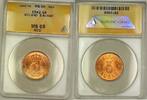 Weltmünzen Iceland 5A Five Aurar Copper Coin ANACS MS-65 Red GEM BU (D) -