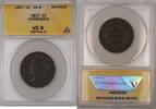 USA Large Cent Coronet Head 1c Coin ANACS VG-8 Details Corroded -