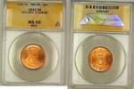Weltmünzen Iceland 5A Five Aurar Copper Coin ANACS MS-65 Red GEM BU (H) -