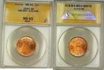 Weltmünzen Iceland 5A Five Aurar Copper Coin ANACS MS-65 Red GEM BU (J) -