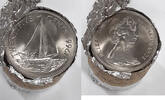 Weltmünzen 25 Cents Bahamas BU Coins w/Sailboat-KM#6 Roll of 25 in Wrapper as Shown -