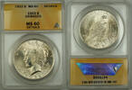 USA Dollar Peace Silver Coin $1 ANACS MS-60 Details - Damaged -