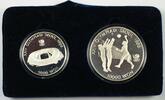 Weltmünzen 1987 South Korea Silver Proof 2 Coin Set - Commemorating Olympic Games -