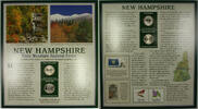 USA Quarter New Hampshire White Mountain Forest P&D w/ 2 Stamps Display Card -