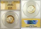 USA Standing Liberty Quarter 25C Silver Coin ANACS VF-35 Details Scratched -