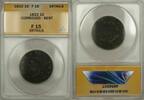 USA Cent Coronet Head One 1C ANACS F 15 Details Corroded Bent -