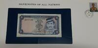 Banknoten One Dollar Brunei Banknote Crisp Uncirculated in Stamped Envelope -