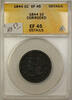 USA Large Cent Braided Hair 1c Coin ANACS EF-45 Details Corroded -