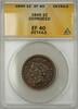 USA Large Cent Braided Hair 1C Coin ANACS EF 40 Details Corroded -