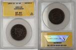 USA Large Cent Braided Hair Coin ANACS EF-45 Details Corroded -