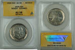 USA Half Dollar Sesqui Commemorative Silver Coin ANACS AU 58 Detail Cleaned -
