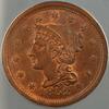 USA Large Cent Braided Hair 1c ANACS MS-64 RB Red Brown *Very Choice BU* B. -