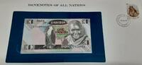 Banknoten Zambia One Kwacha Banknote Crisp Uncirculated in Stamped Envelope -