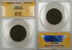 USA Large Cent Braided Hair 1C Coin ANACS EF 40 Details Corroded -