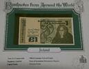 Banknoten Pound Ireland One Banknote Crisp Uncirculated in Stamped Info Card -